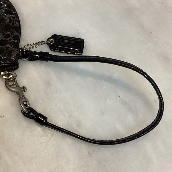 Coach Pleated Signature Lurex Logo Wristlet - Picture 8 of 15